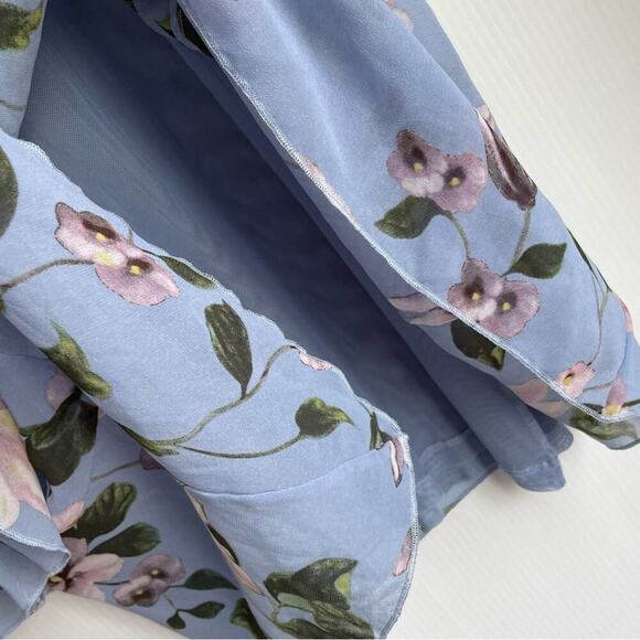 Soft Surroundings tiered sleeveless floral dress size med lilac purple flowers - Picture 5 of 10